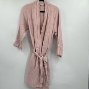 Parachute Rose Light Pink Cotton Gauze Belted Cloud Robe Size Small